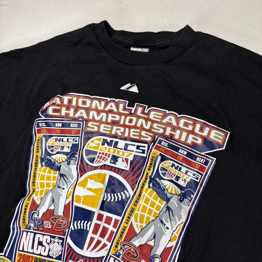 2007 NLCS Colorado Rockies vs Arizona Diamondbacks T-Shirt Mens L Black MLB